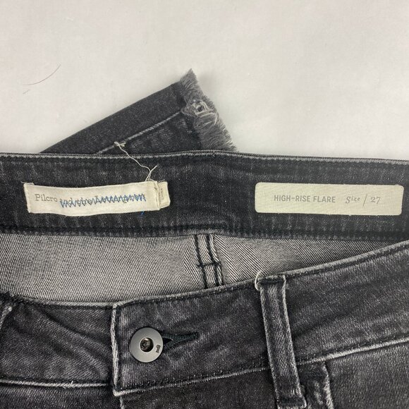 Pilcro Anthropologie High-Rise Flare Jeans Women's Size 27 Black - Picture 8 of 14